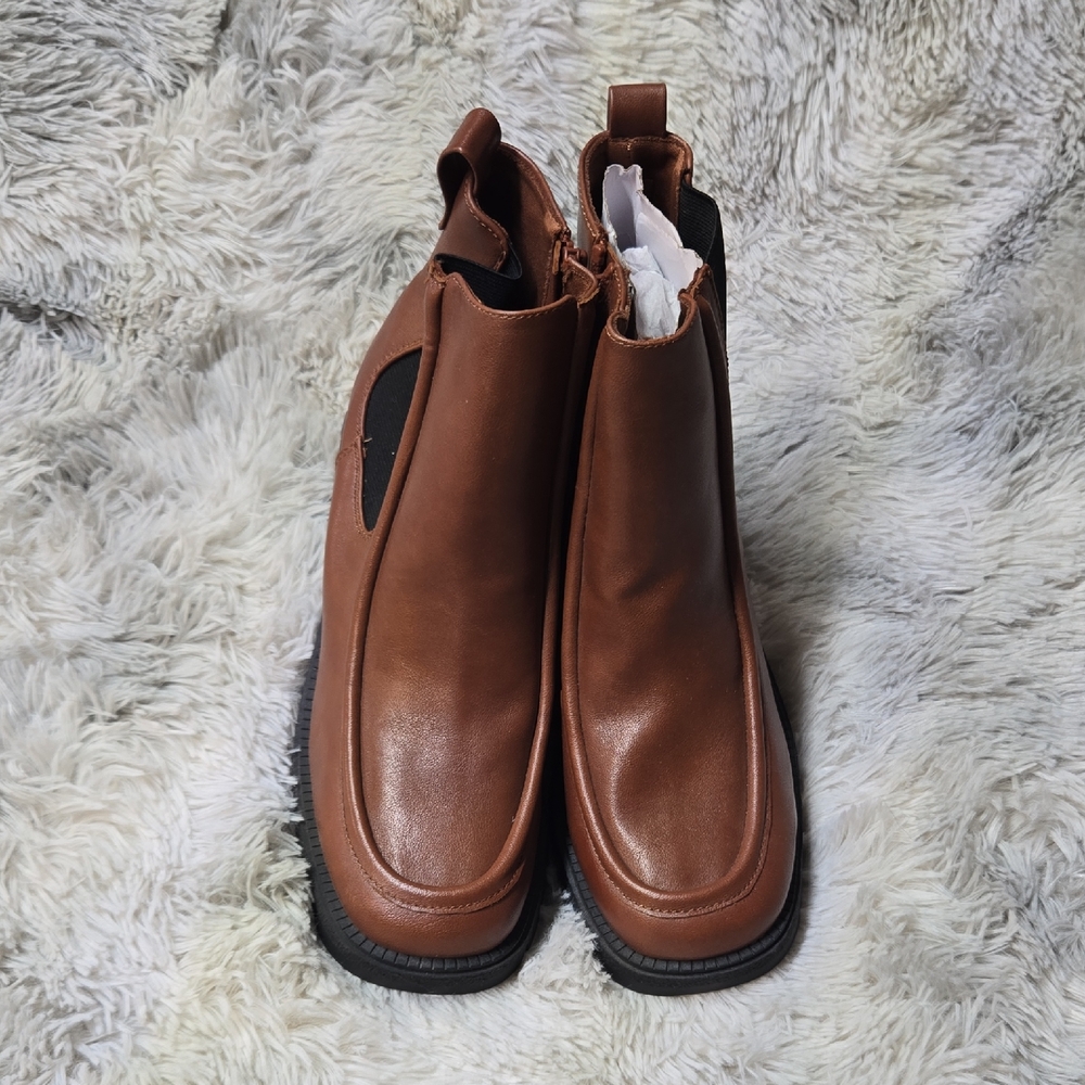 Women's Brown Leather Ankle Boots